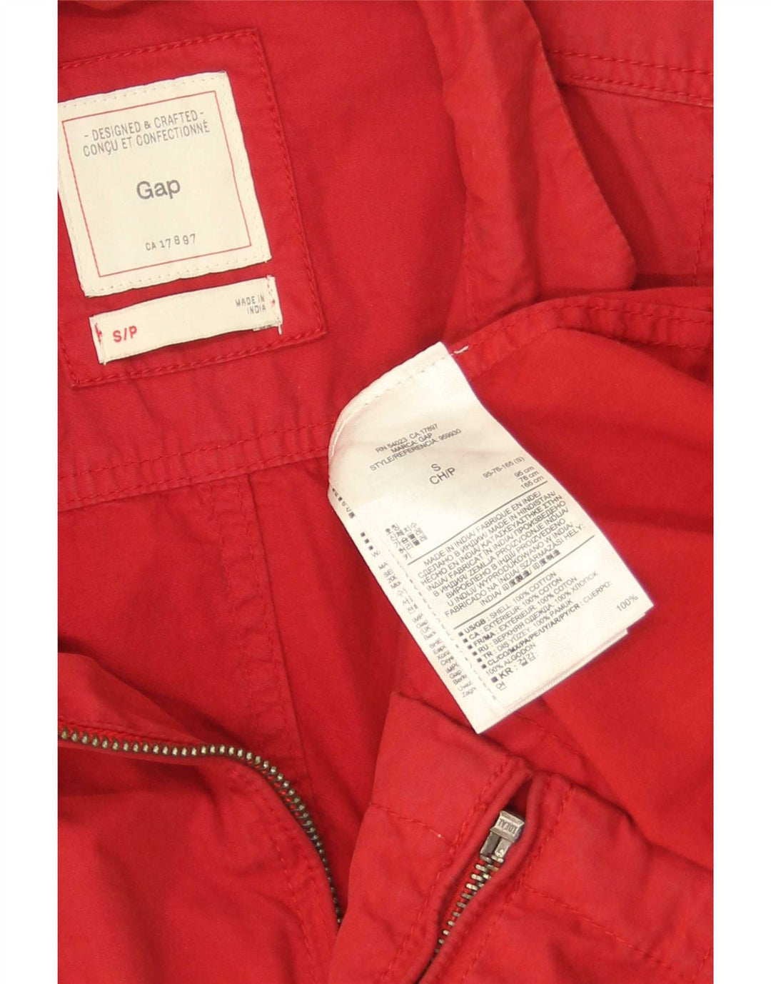 Gap Mens Bomber Jacket UK 36 Small Red