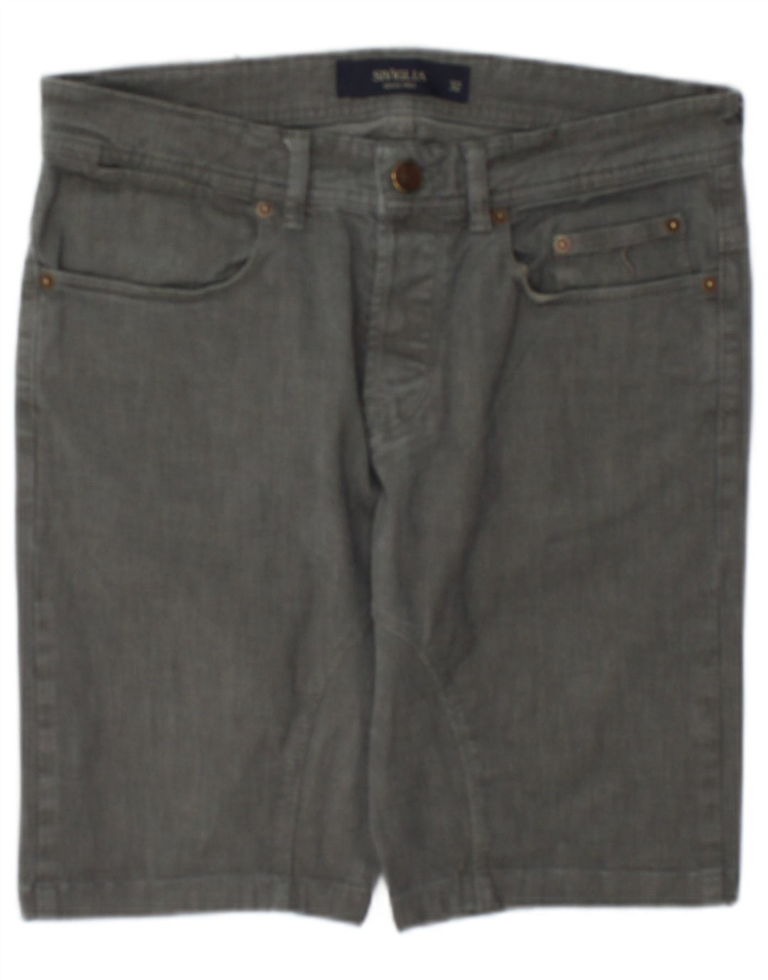 SIVIGLIA Mens Casual Shorts W32 Medium Grey Cotton
