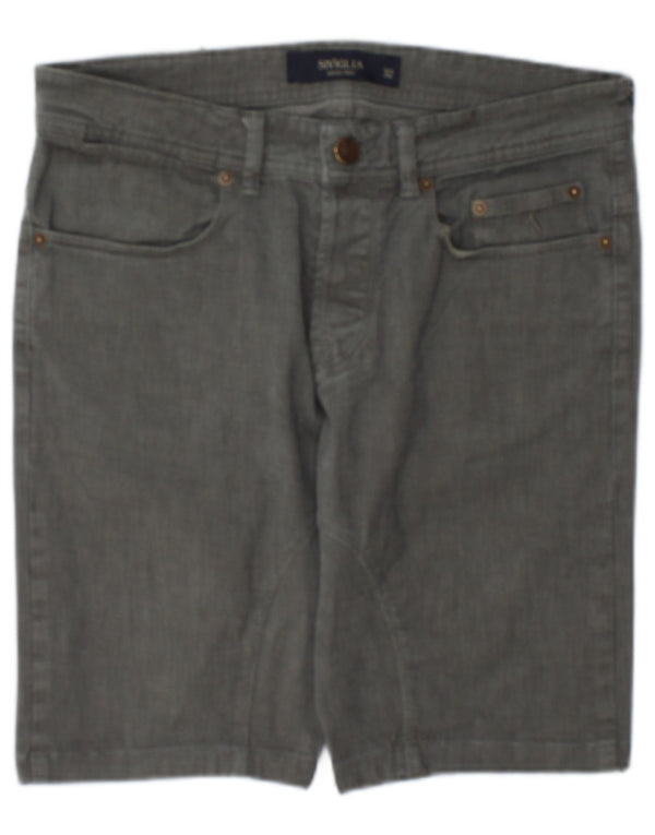 SIVIGLIA Mens Casual Shorts W32 Medium Grey Cotton