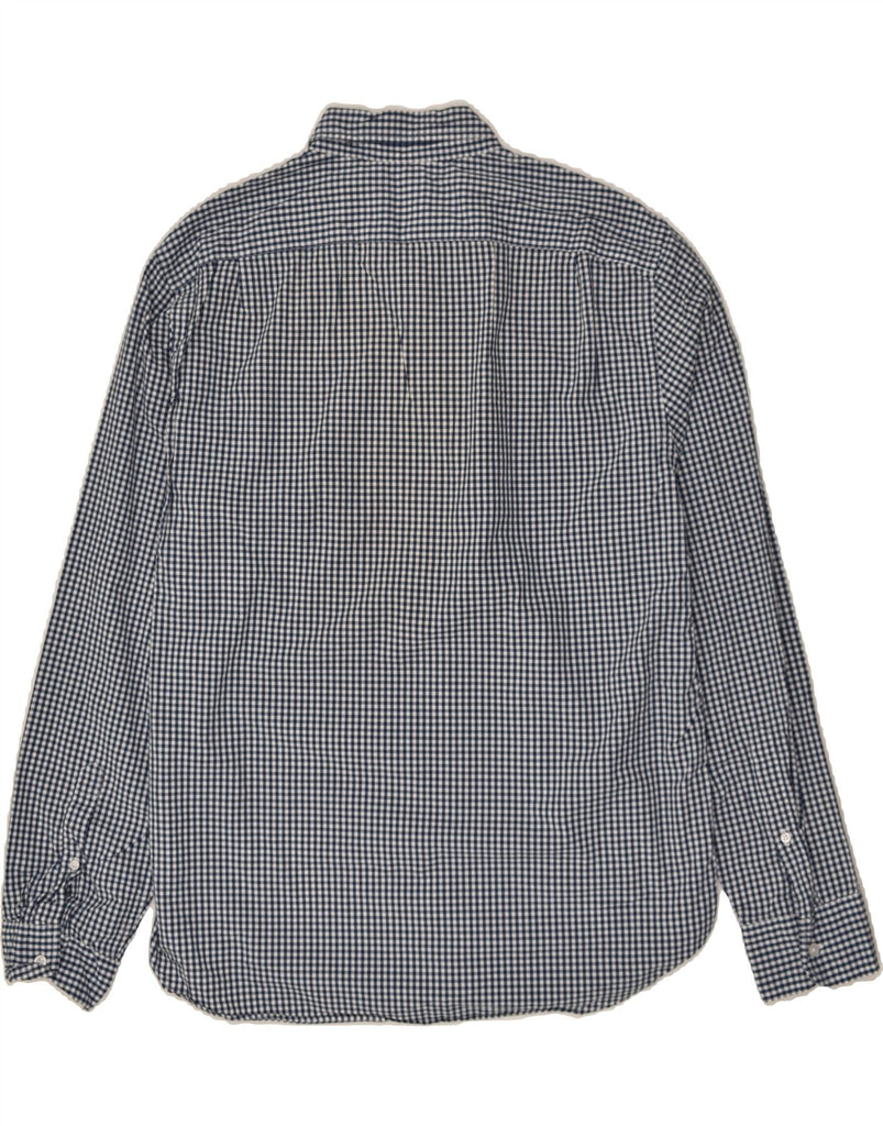 J. CREW Mens Shirt XL Navy Blue Gingham Cotton | Vintage J. Crew | Thrift | Second-Hand J. Crew | Used Clothing | Messina Hembry 