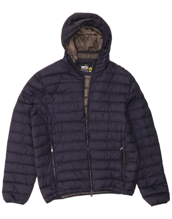 Ciesse Piumini Mens Hooded Padded Jacket UK 44 2XL Navy Blue Nylon