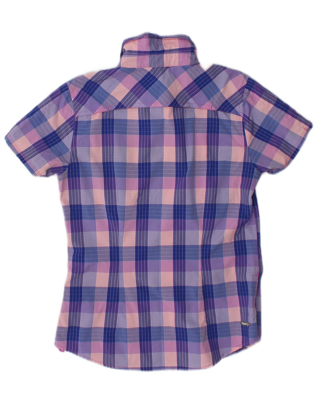 The North Face Womens Short Sleeve Shirt Small Multicoloured Check Nylon