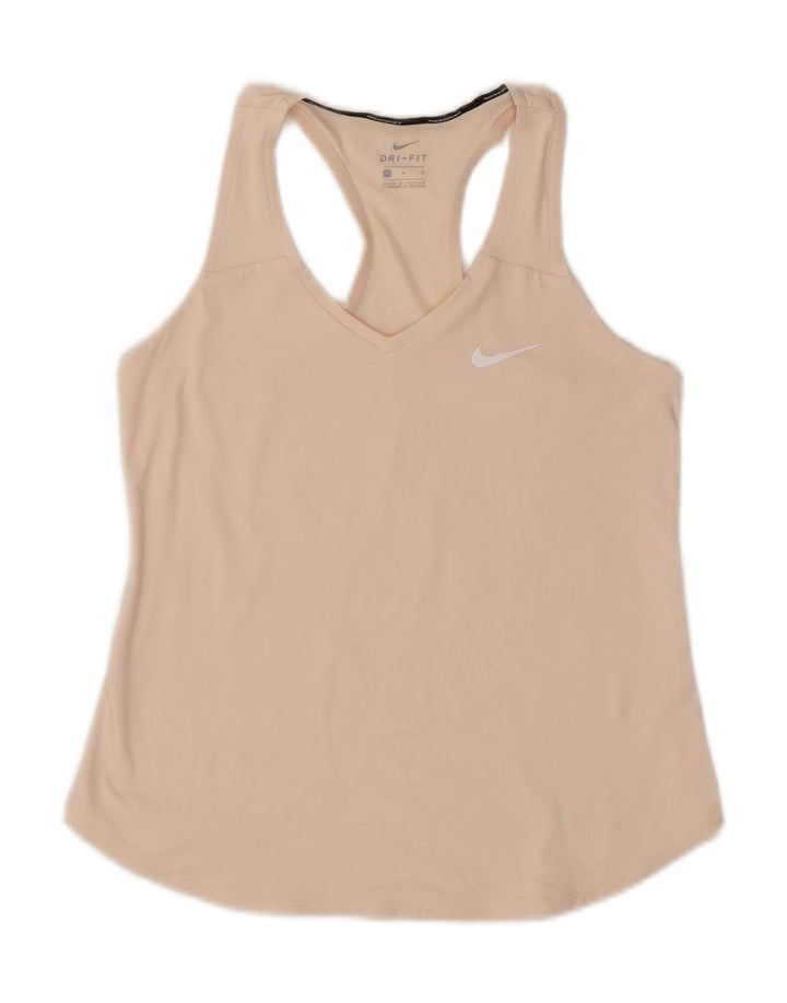 Nike Womens Dri Fit Vest Top UK 12 Medium Pink Polyester