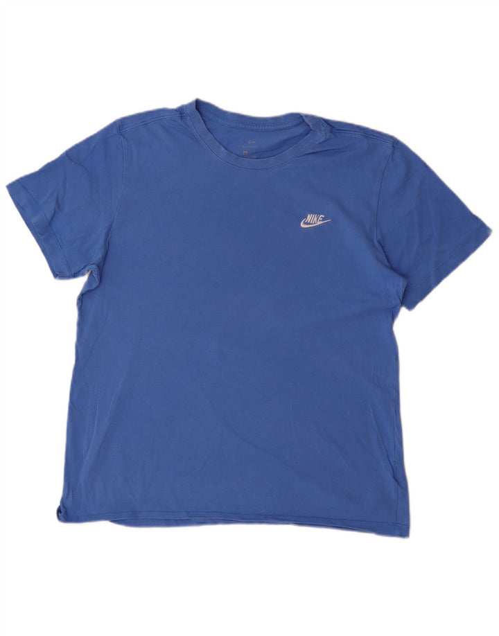 Nike Mens T-Shirt Top Medium Blue Cotton