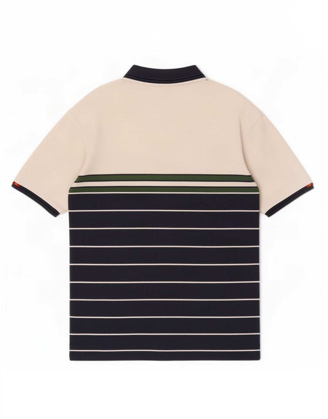 Ellesse Mens Polo Shirt Medium Navy Blue Striped Cotton