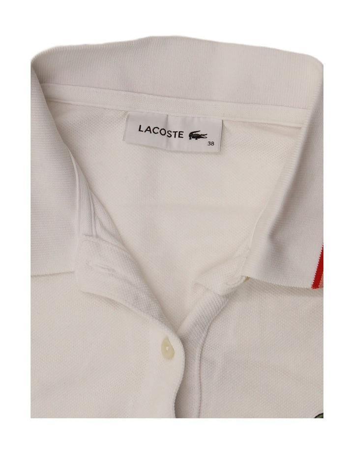 Lacoste Womens Polo Shirt Size 38 Medium White