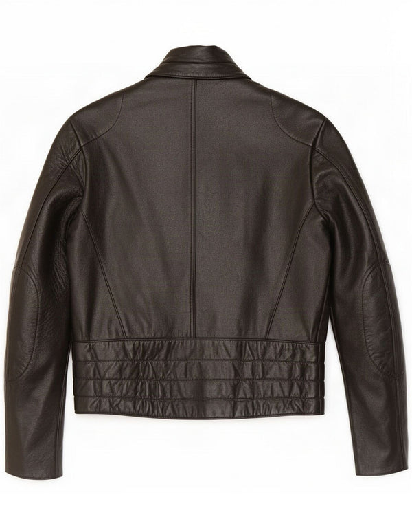 Schwabenleder Mens Motorcycle Sherpa Leather Racer Jacket UK 36 Small Black