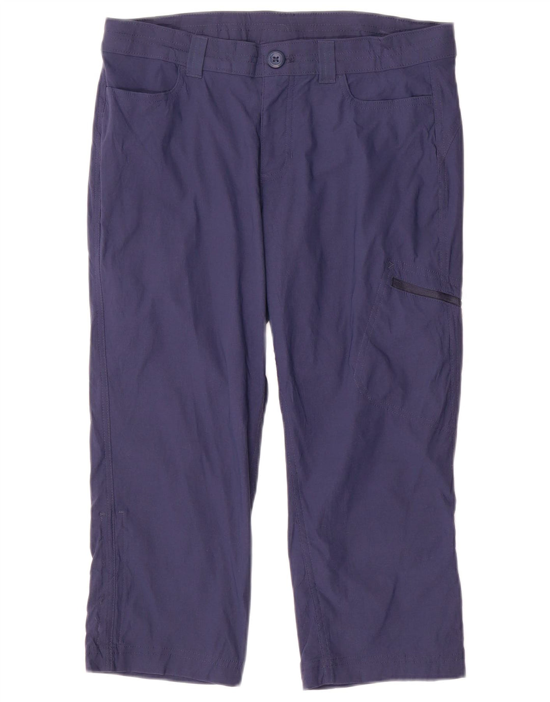 EDDIE BAUER Womens Straight Capri Trousers US 8 Medium W32 L20 Navy Blue