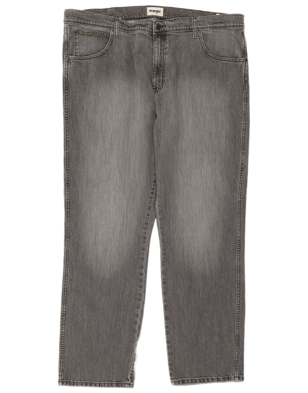 WRANGLER Mens Texas Straight Jeans W42 L32 Grey Cotton