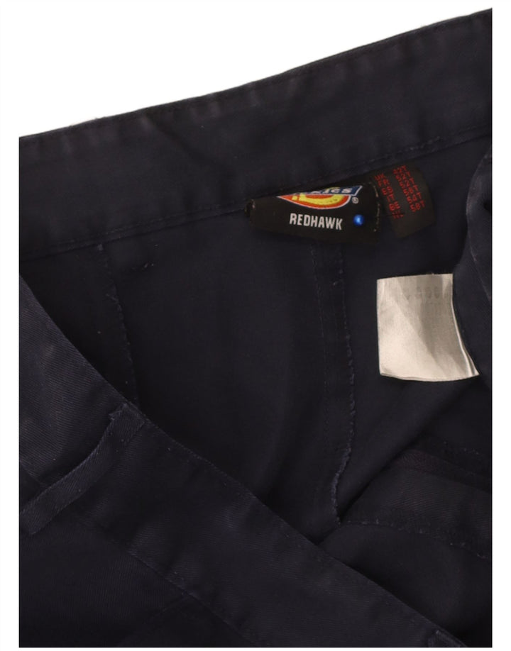 Dickies Mens Redhawk Straight Cargo Trousers W42 L33 Navy Blue Polyester
