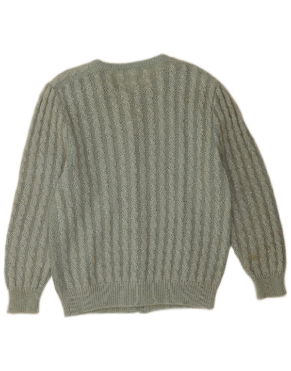 Vintage Womens Loose Fit Cardigan Sweater UK 14 Medium Green