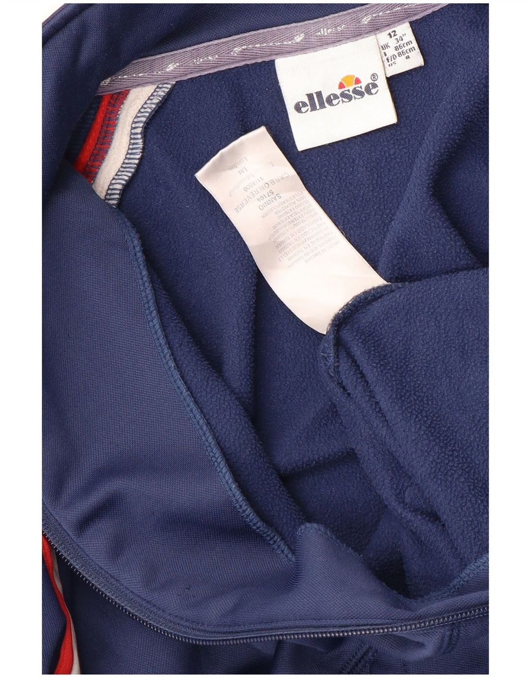 ELLESSE Girls Tracksuit Top Jacket 11-12 Years Navy Blue Polyester