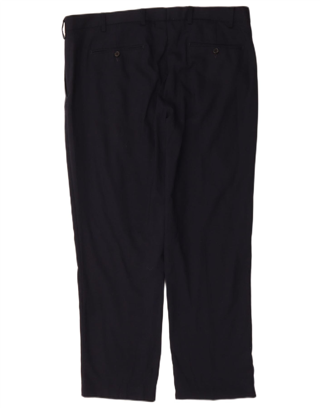 Marks & Spencer Mens Regular Fit Suit Trousers W38 L29 Navy Blue Wool