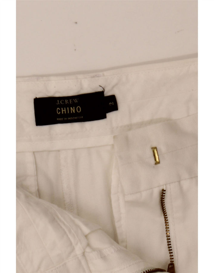 J. CREW Womens Chino Shorts US 2 XS W30  White Cotton Vintage J. Crew and Second-Hand J. Crew from Messina Hembry 