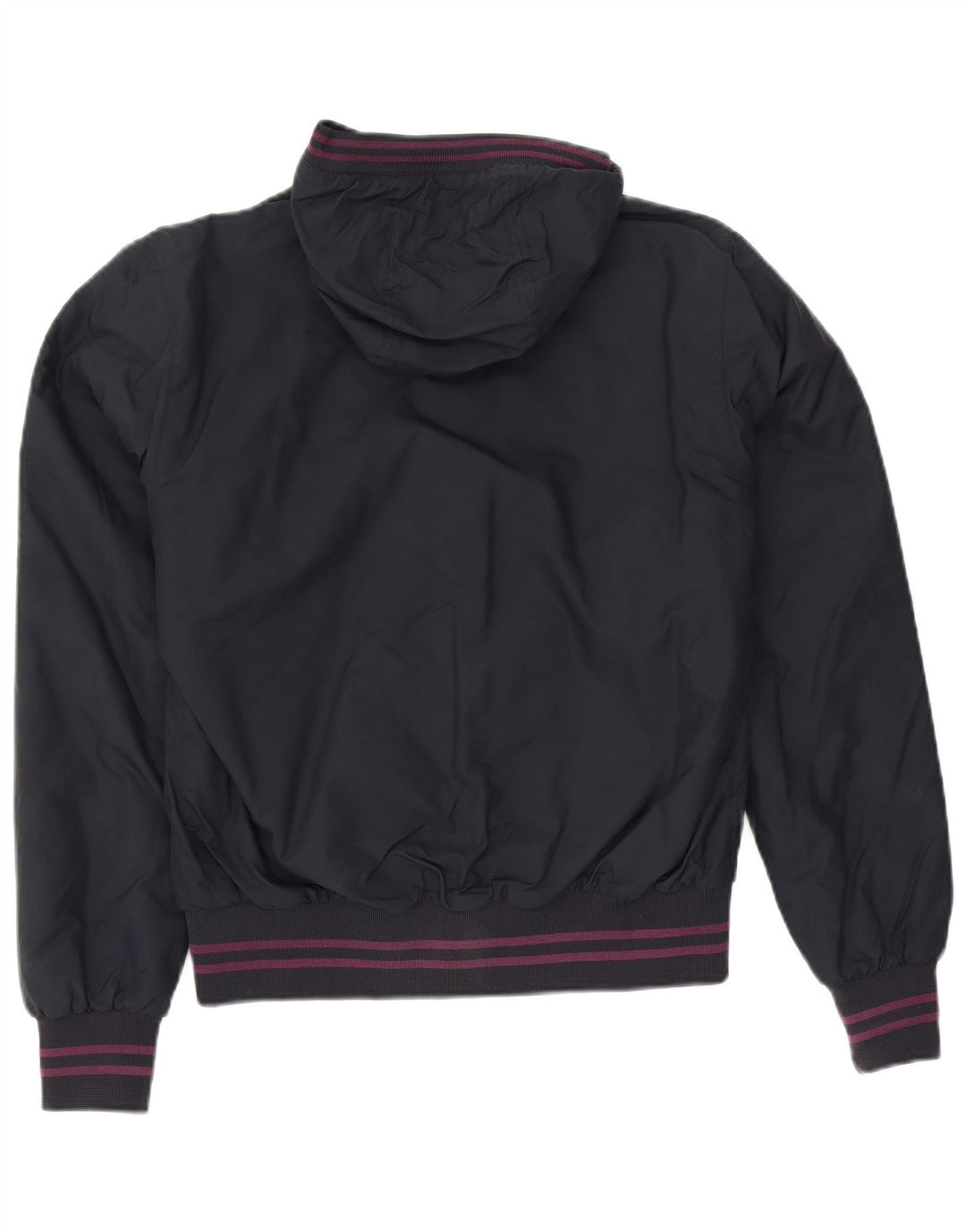 North Sails Mens Hooded Bomber Jacket UK 38 Medium Navy Blue Polyamide