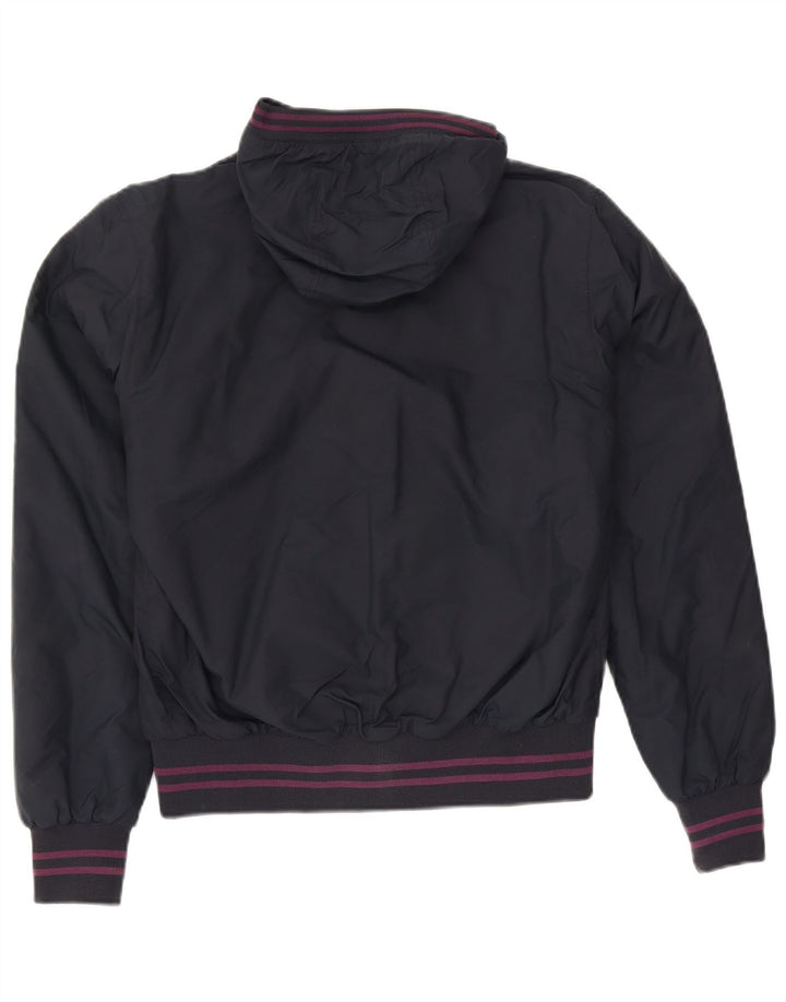 North Sails Mens Hooded Bomber Jacket UK 38 Medium Navy Blue Polyamide