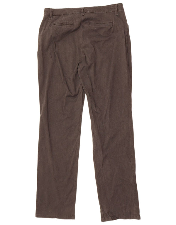 Lee Womens Relaxed Fit Mid Rise Casual Trousers US 12 Large W34 L32 Grey