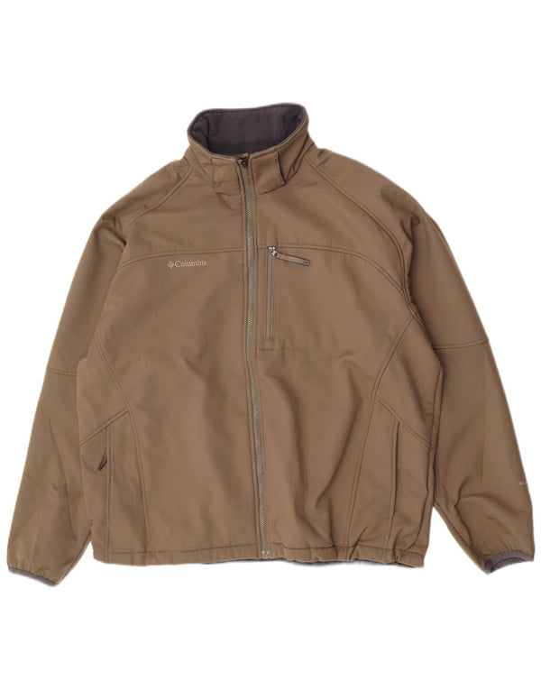 Columbia Mens Bomber Jacket UK 42 XL Khaki Polyester