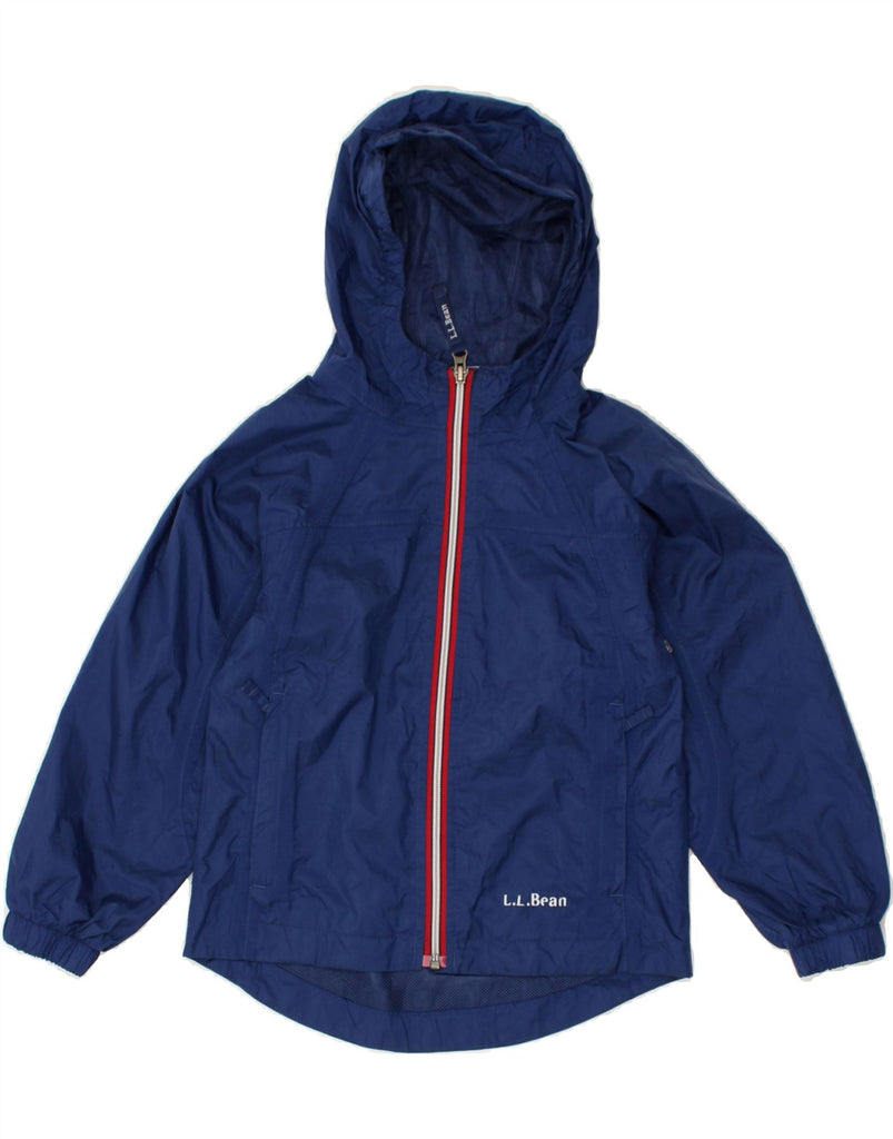 L.L.BEAN Boys Hooded Rain Jacket 5-6 Years Navy Blue Nylon | Vintage L.L.Bean | Thrift | Second-Hand L.L.Bean | Used Clothing | Messina Hembry 