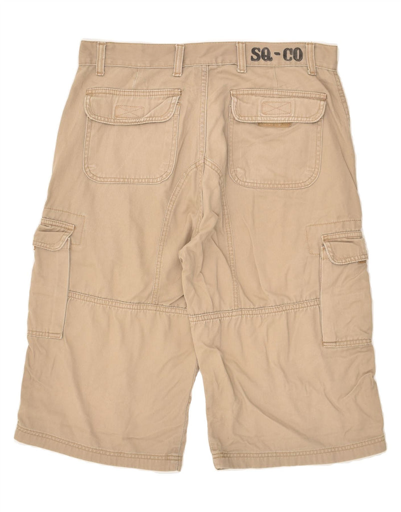 VINTAGE Mens Cargo Shorts Medium W32  Beige Cotton | Vintage Vintage | Thrift | Second-Hand Vintage | Used Clothing | Messina Hembry 