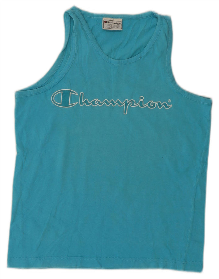 Champion Boys Graphic Vest Top 11-12 Years Blue Cotton