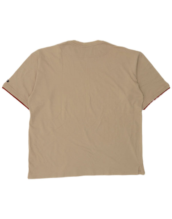 Arena Womens T-Shirt Top UK 16 Large Beige Cotton