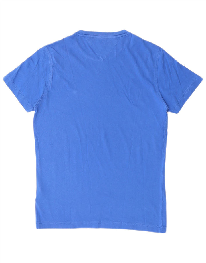 TOMMY HILFIGER Mens T-Shirt Top Small Blue Cotton