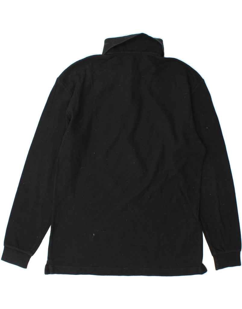 FILA Mens Long Sleeve Polo Shirt IT 46 Small Black Vintage Fila and Second-Hand Fila from Messina Hembry 