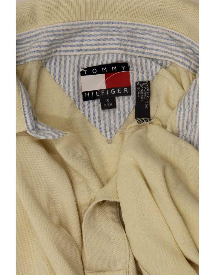 Tommy Hilfiger Mens Polo Shirt Small Yellow Cotton
