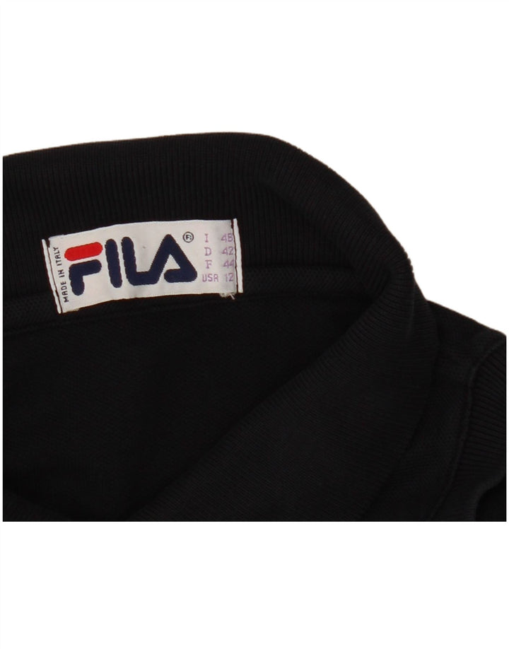 FILA Womens Sleeveless Polo Shirt IT 48 XL Navy Blue