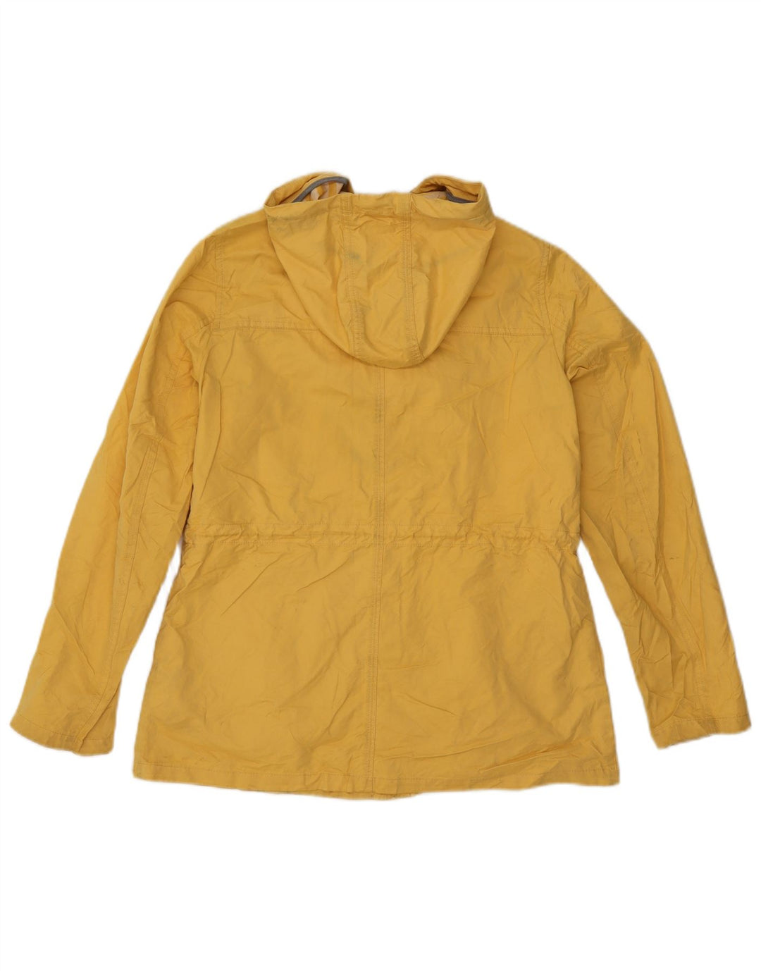 Fat Face Womens Hooded Utility Jacket UK 12 Medium Yellow Polyester