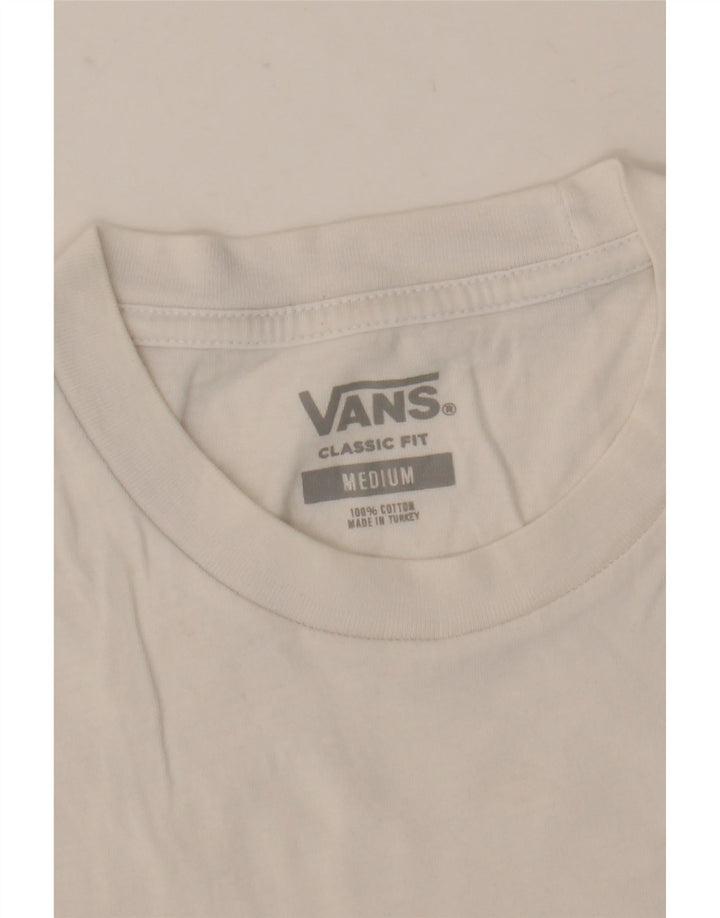 VANS Mens Classic Fit T-Shirt Top Medium Black Colourblock Cotton