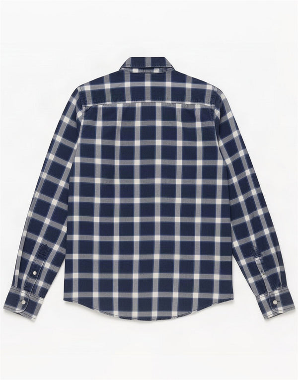Hollister Mens Shirt Medium Blue Check Cotton