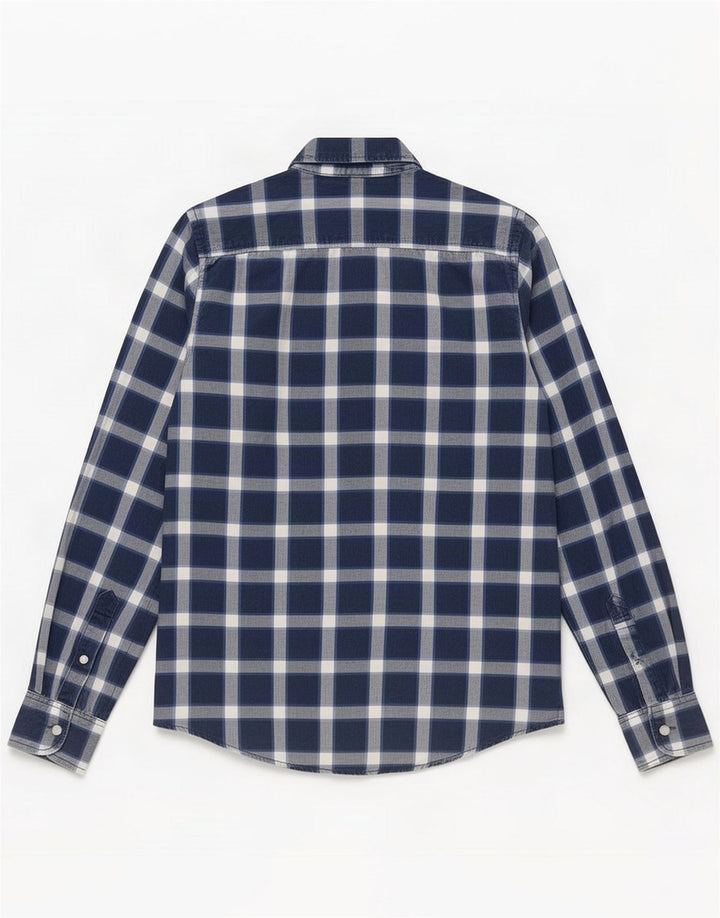 Hollister Mens Shirt Medium Blue Check Cotton