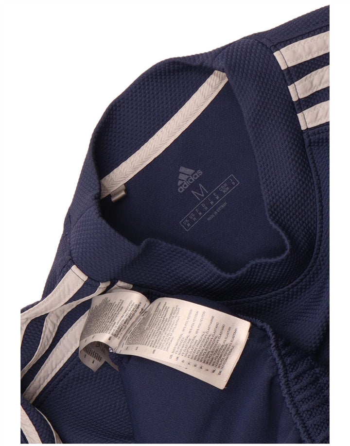 Adidas Mens Sweatshirt Jumper Medium Blue Colourblock Polyester