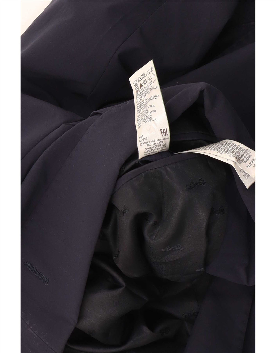 Marks & Spencer Mens 2 Button Blazer Jacket UK 38 Medium Navy Blue