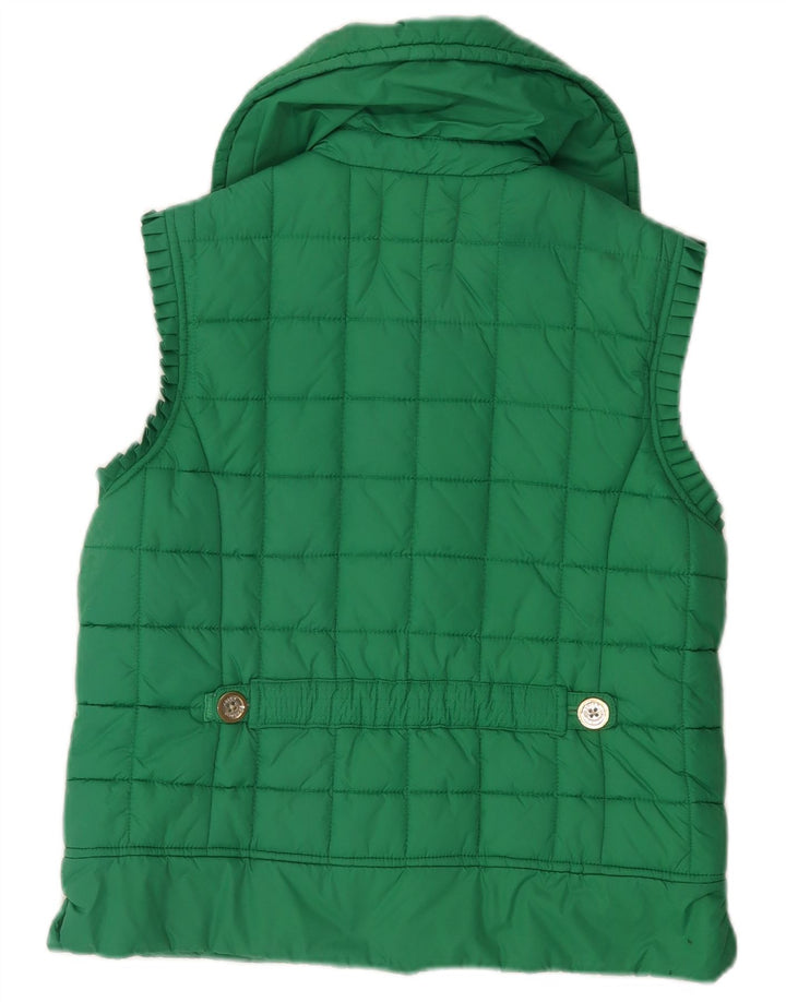 Juicy Couture Womens Padded Gilet UK 14 Medium Green Polyester