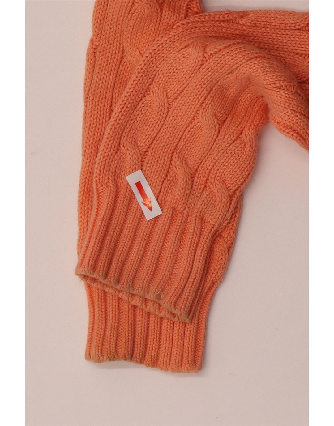 Ralph Lauren Womens V-Neck Jumper Sweater UK 12 Medium Orange