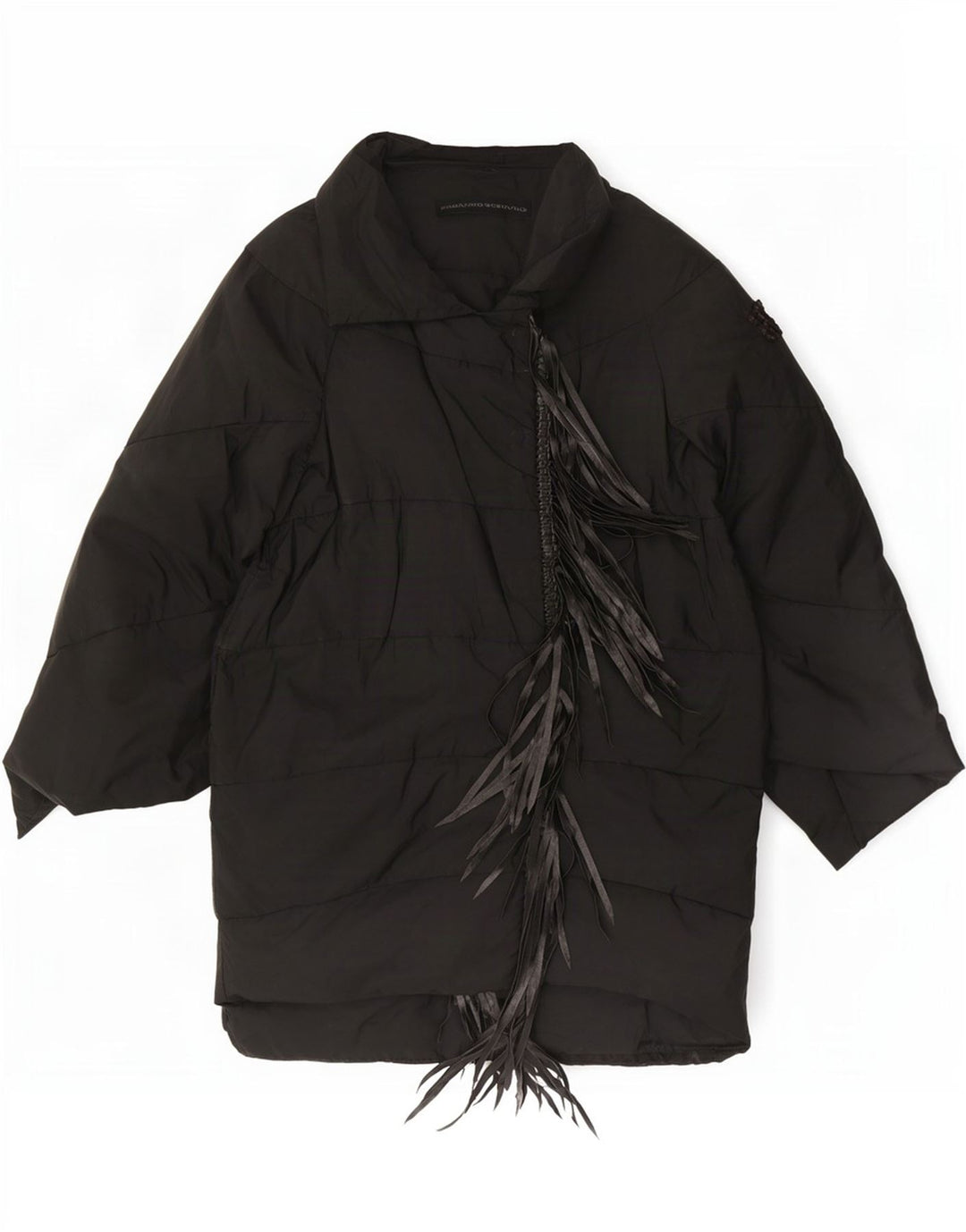 Ermanno Scervino Womens Padded Coat IT 42 Medium Black Polyester