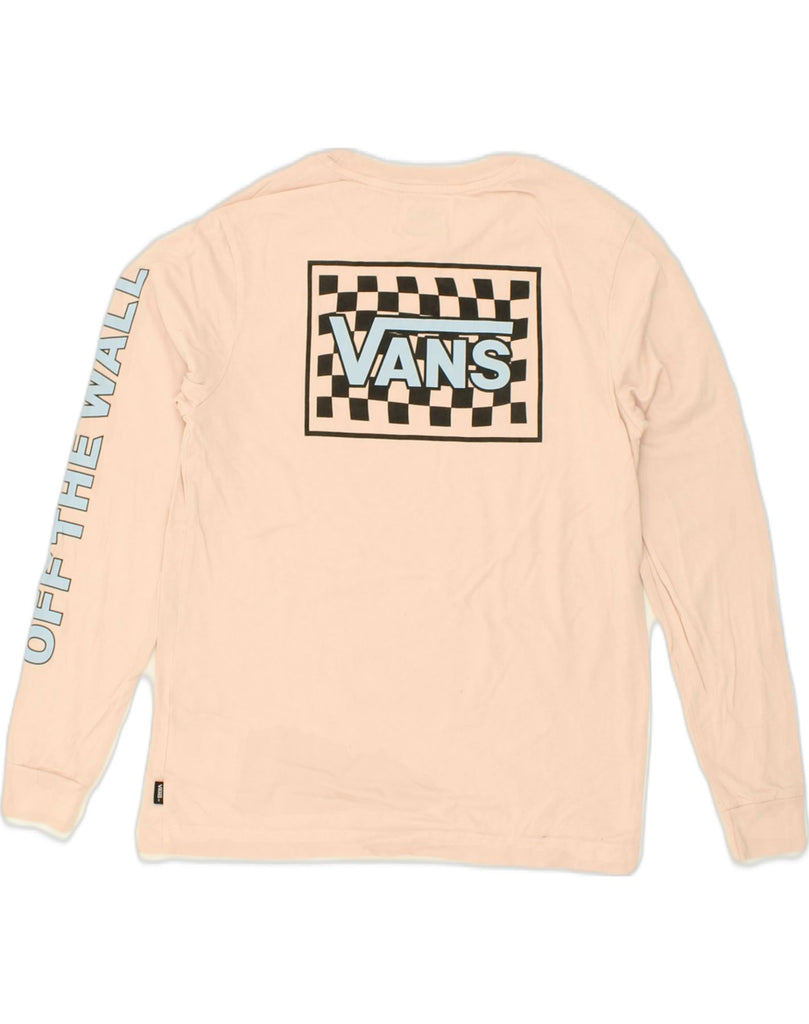 VANS Mens Graphic Top Long Sleeve Small Beige Cotton | Vintage Vans | Thrift | Second-Hand Vans | Used Clothing | Messina Hembry 