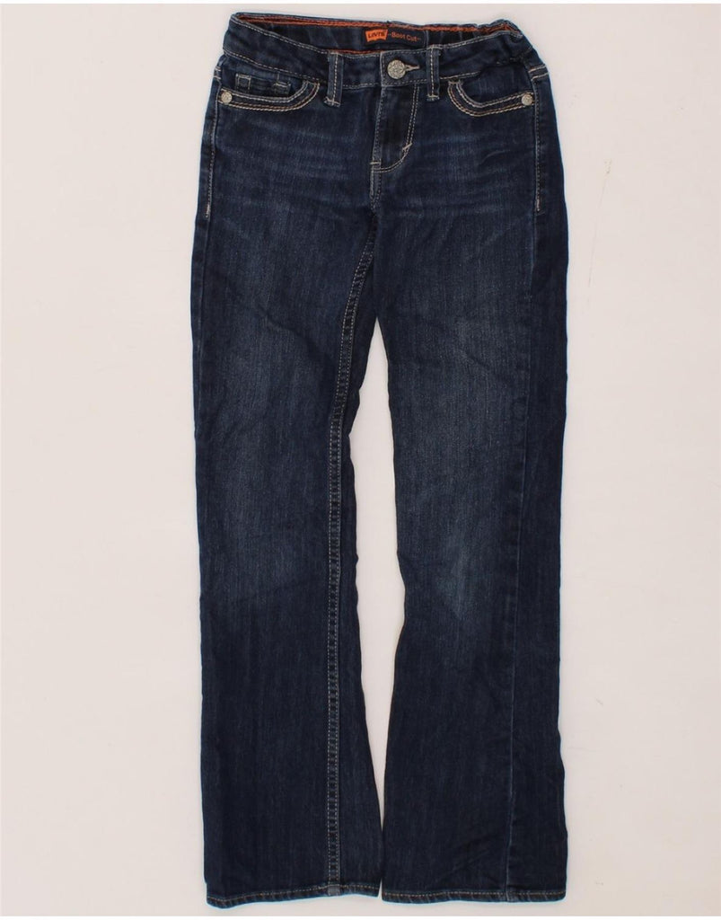 LEVI'S Girls Slim Bootcut Jeans 7-8 Years W24 L26 Blue Cotton Vintage Levi's and Second-Hand Levi's from Messina Hembry 