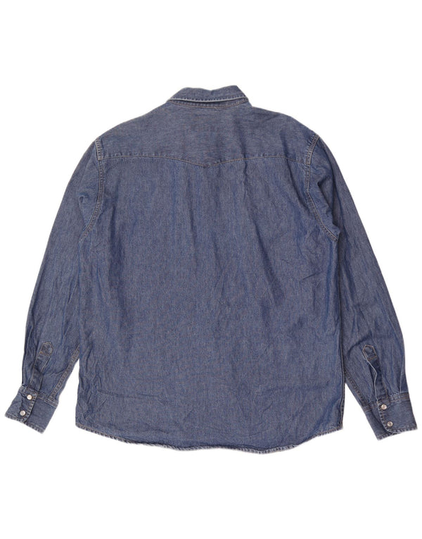 Americanino Mens Denim Shirt XL Blue Cotton