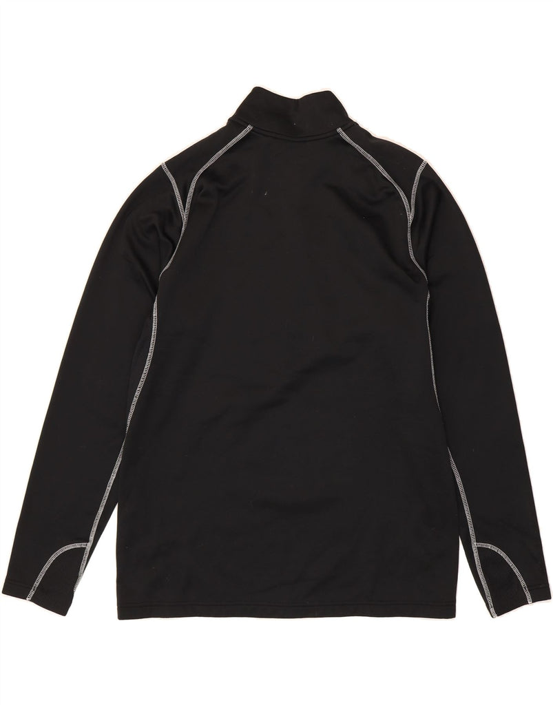 NIKE Mens Graphic Zip Neck Pullover Tracksuit Top Large Black Polyester Vintage Nike and Second-Hand Nike from Messina Hembry 