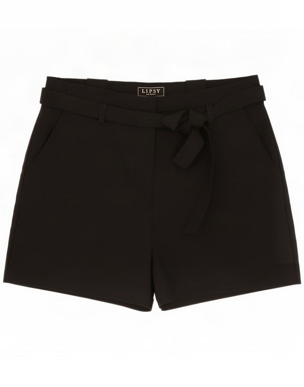 Lipsy Womens High Waist Casual Shorts UK 14 Large W32 Black Polyester