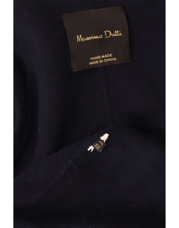 Massimo Dutti Womens Open Oversized Overcoat UK 10 Small Navy Blue