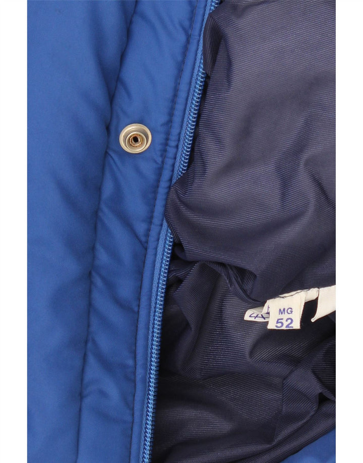 VINTAGE Mens Padded Bomber Jacket IT 52 XL Blue Vintage Vintage and Second-Hand Vintage from Messina Hembry 