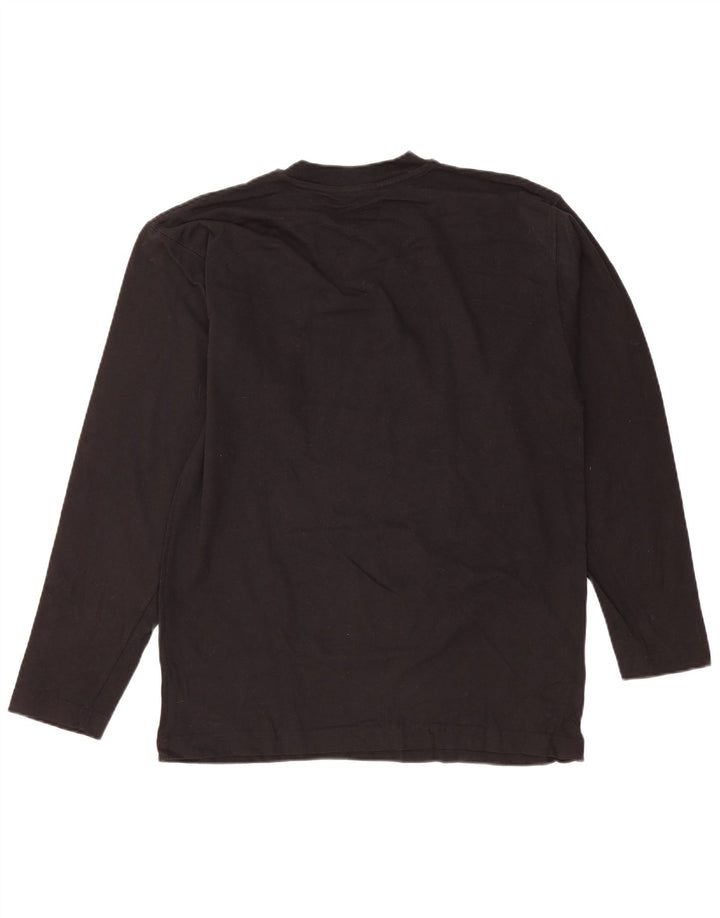 CHAMPION Mens Top Long Sleeve Medium Black Cotton