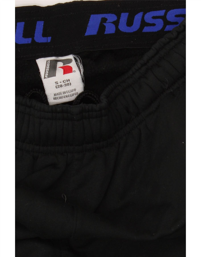 RUSSELL ATHLETIC Mens Tracksuit Trousers Small  Black Polyester Vintage Russell Athletic and Second-Hand Russell Athletic from Messina Hembry 