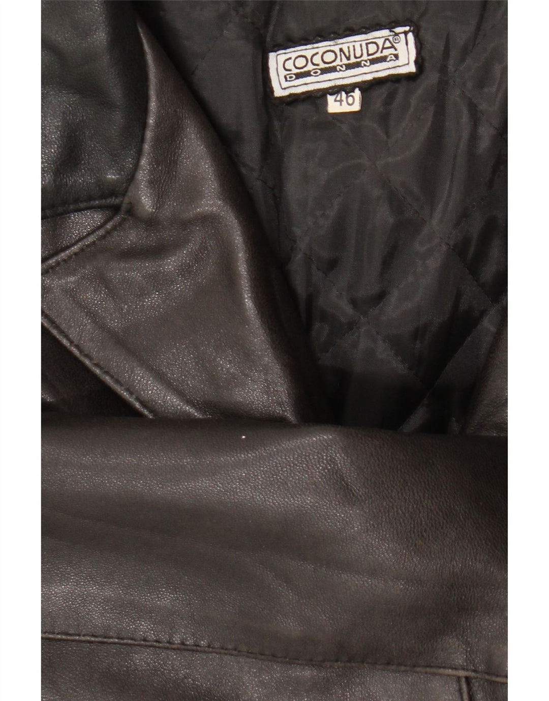 Coconuda Womens Leather Coat IT 46 Large Brown Leather