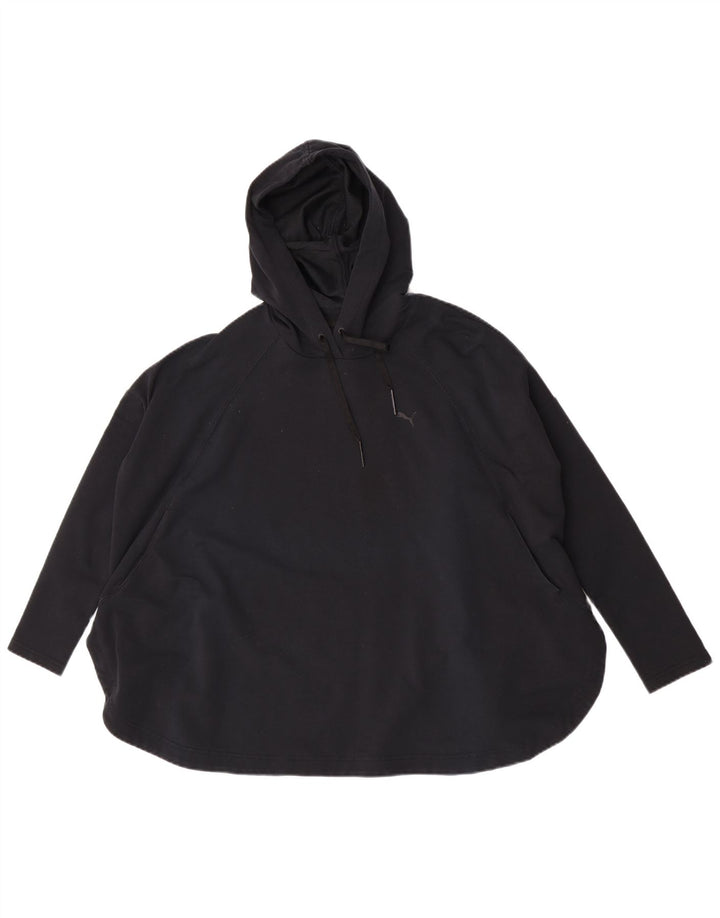 Puma Womens Oversized Hoodie Jumper UK 12 Medium Black